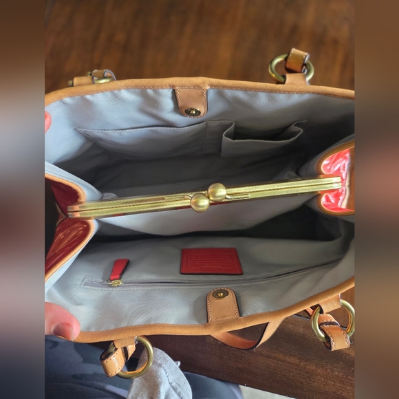 Coach Papaya Orange Peyton Kisslock Hand Bag - Picture 17 of 17